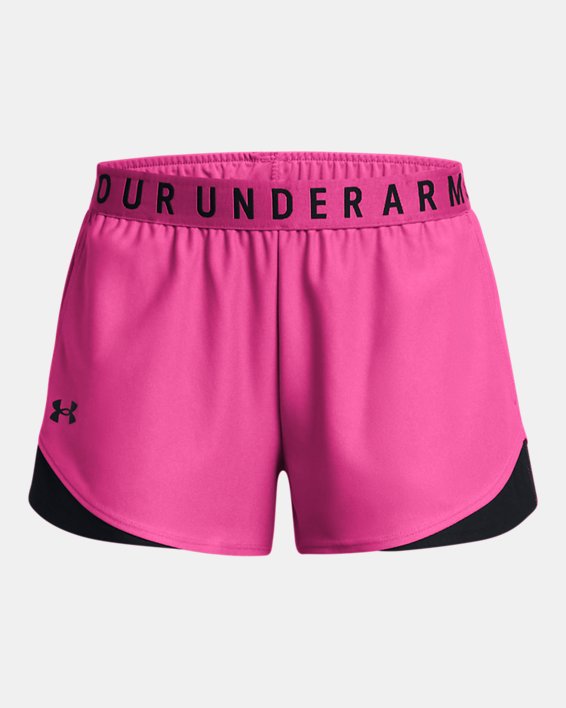 Damen UA Play Up 3.0 Shorts, Pink, pdpMainDesktop image number 4